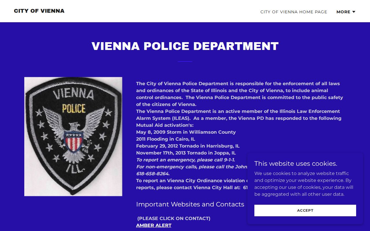 Official Vienna Police Department contact page